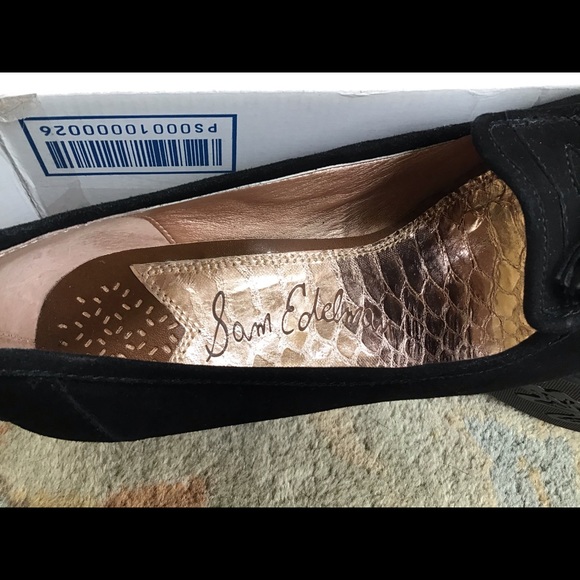 Sam Edelman ladies suede block tassel heels 9.5m - Picture 7 of 8